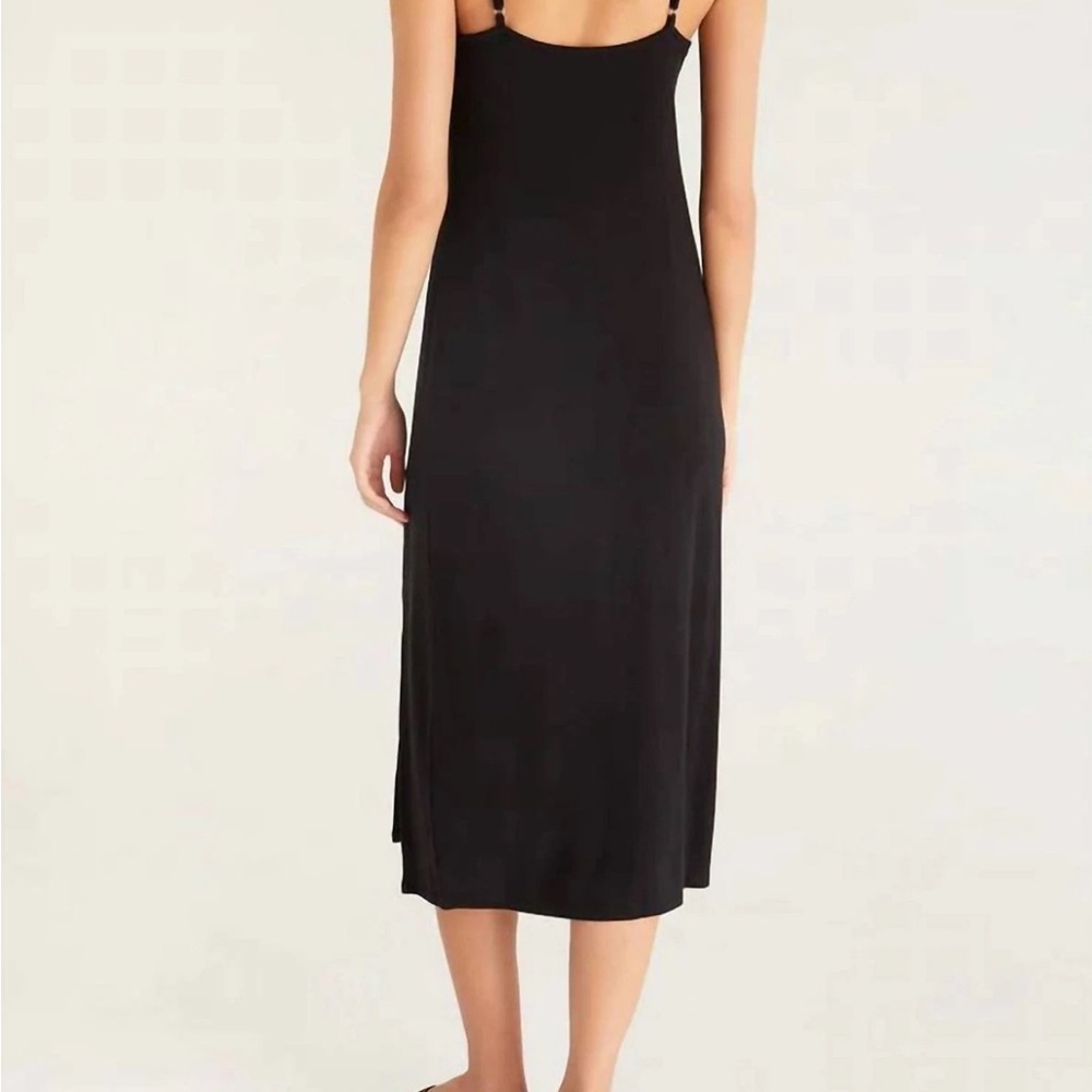 Z Supply Cora Midi Dress In Black size L - Picture 2 of 10